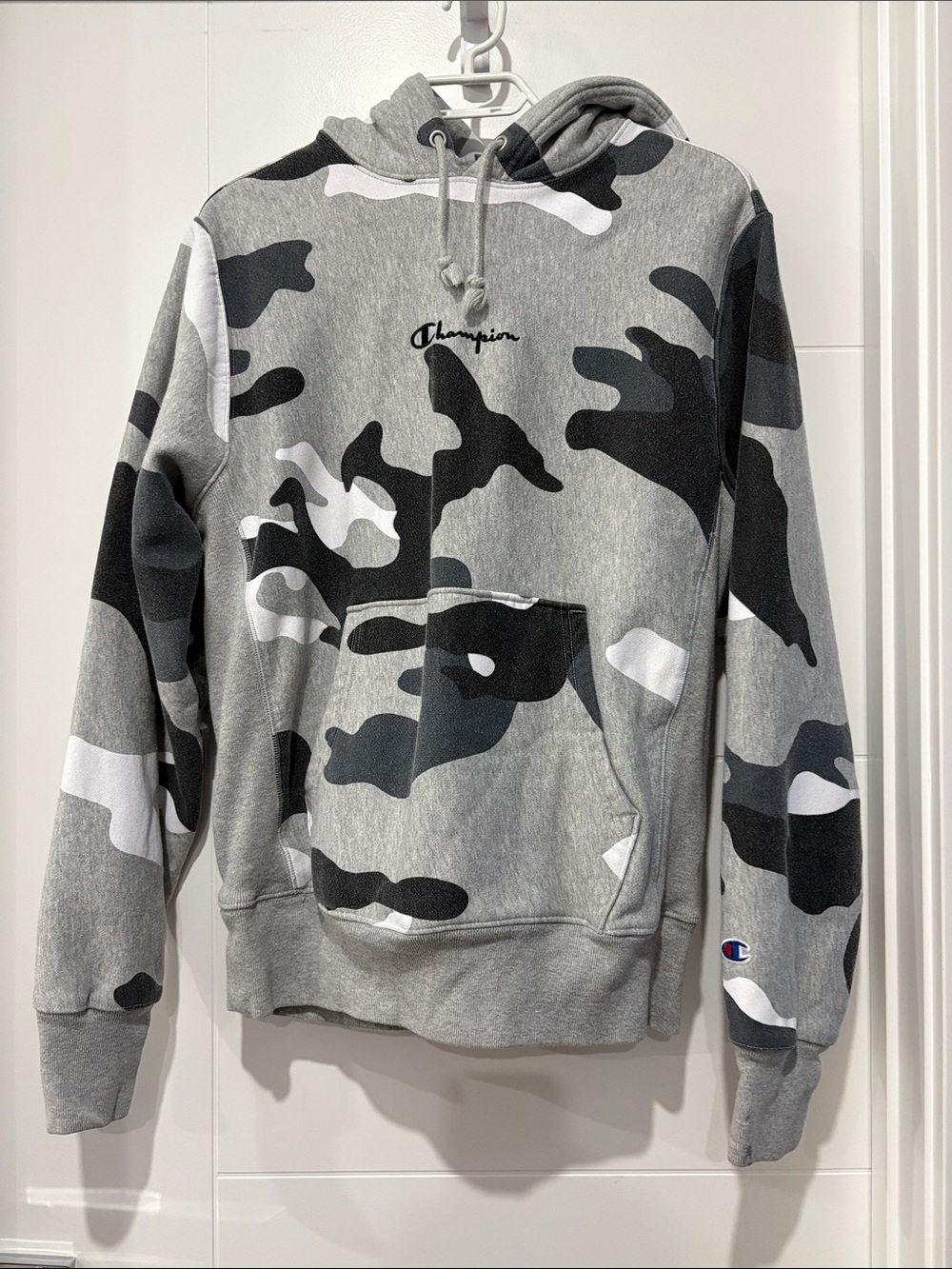 Champion Gray & Black Camo Pullover Hoodie